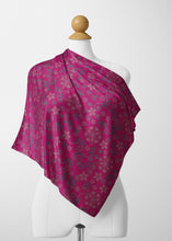 Load image into Gallery viewer, Berry Picking Pink Satin Shawl Scarf 49 Dzine 
