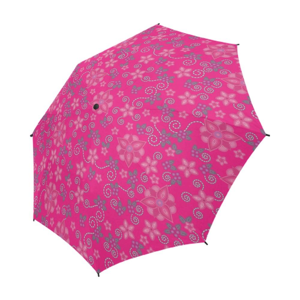 Berry Picking Pink Semi-Automatic Foldable Umbrella (Model U05) Semi-Automatic Foldable Umbrella e-joyer 