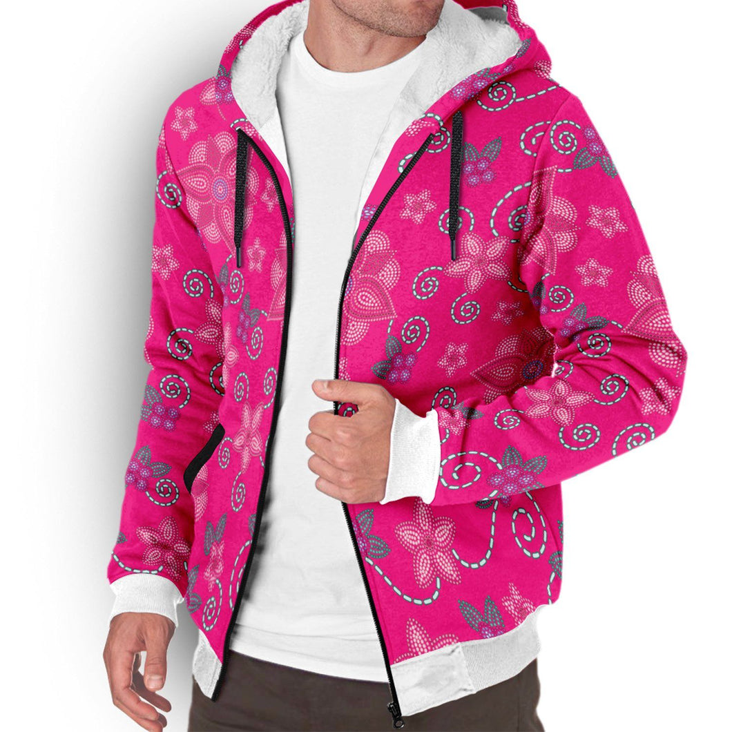 Berry Picking Pink Sherpa Hoodie hoodie Herman 