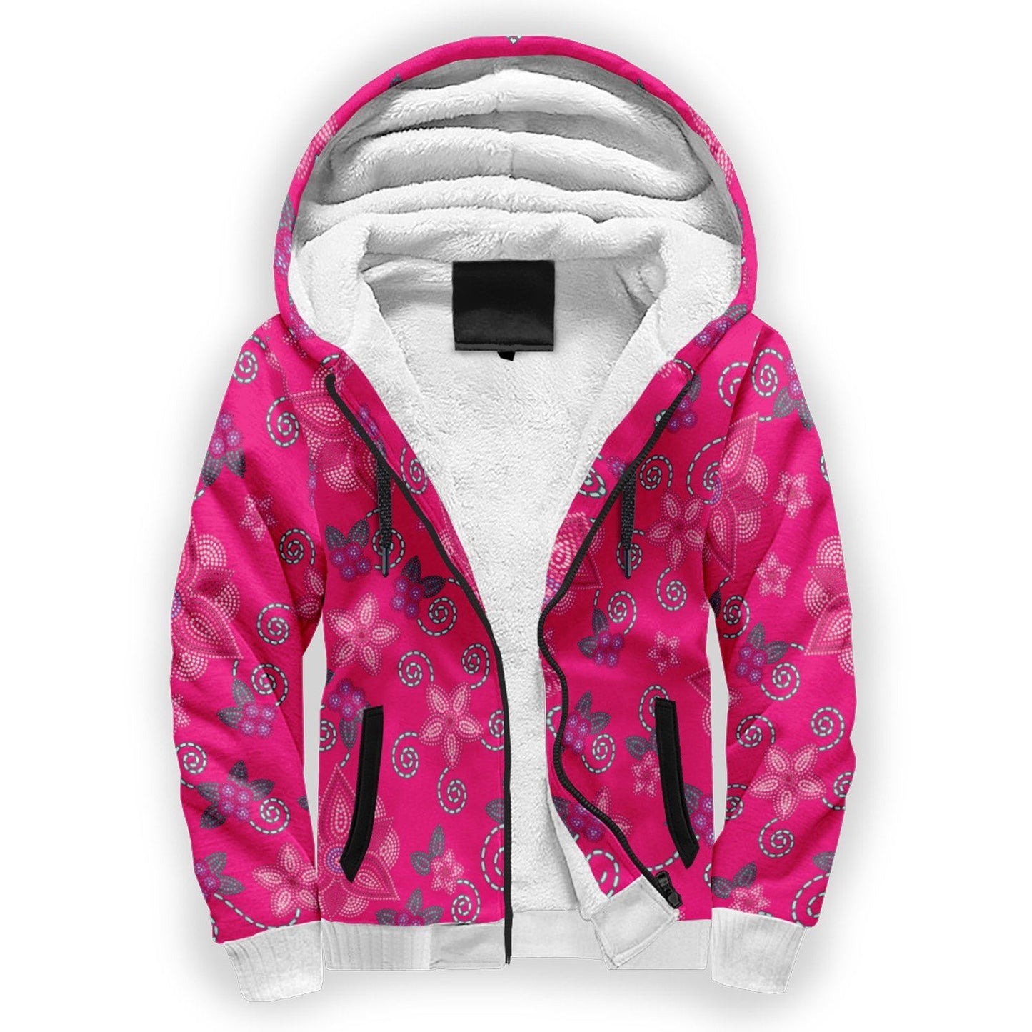 Berry Picking Pink Sherpa Hoodie hoodie Herman 