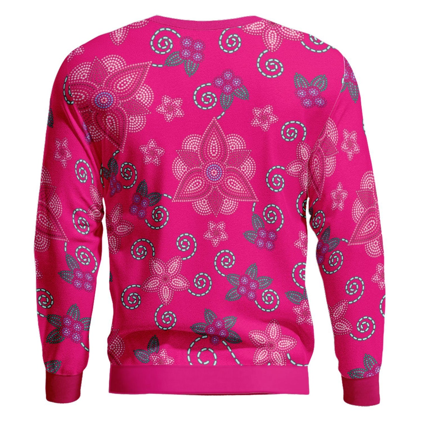 Berry Picking Pink Unisex Crewneck Long Sleeve Top 49 Dzine 