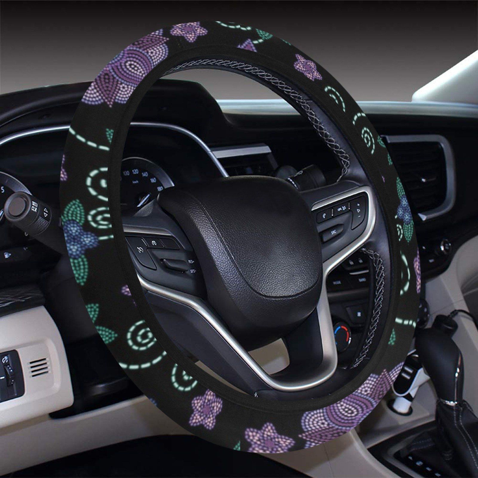 Berry Picking Steering Wheel Cover with Elastic Edge Steering Wheel Cover with Elastic Edge e-joyer 