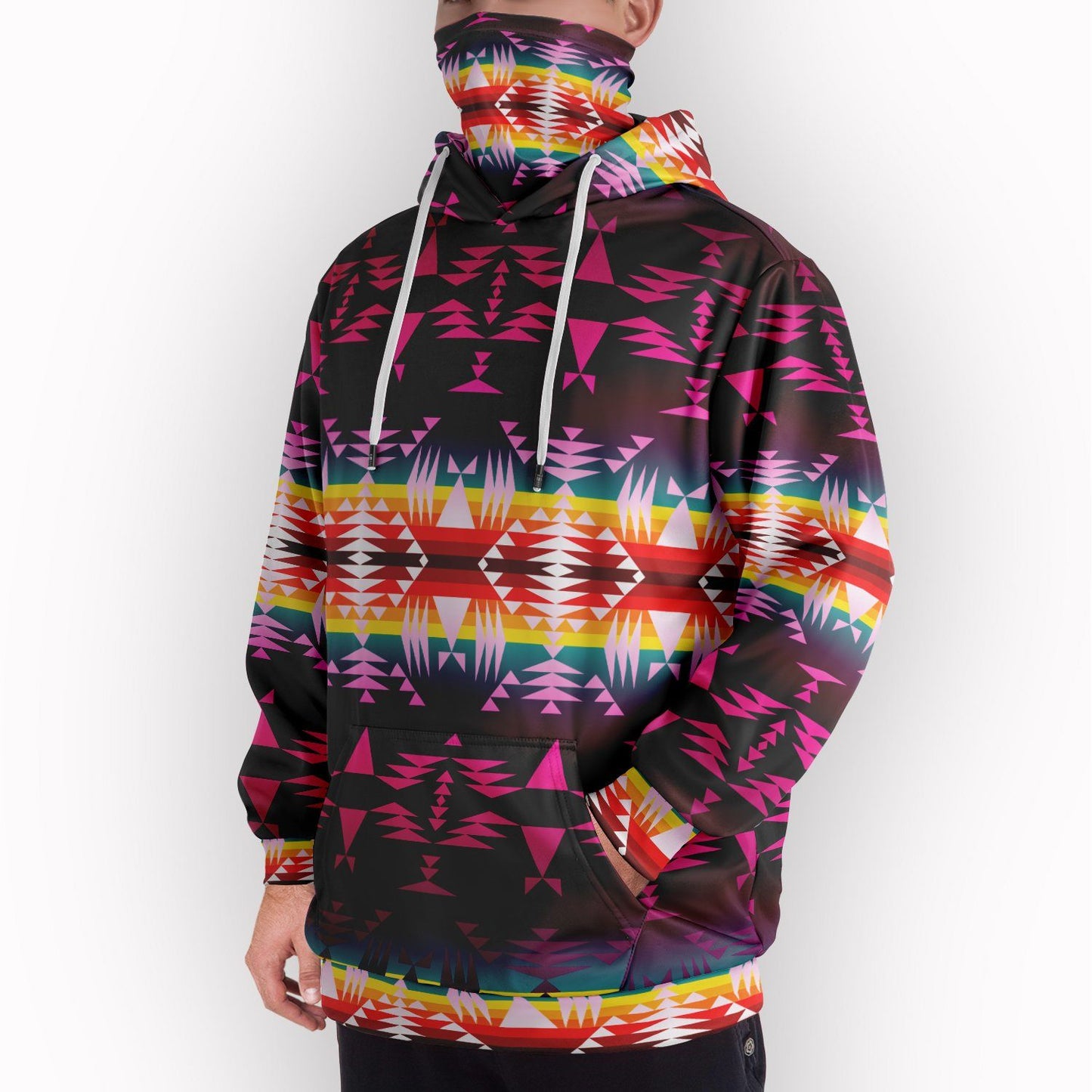 Between the Appalachian Mountains Hoodie with Face Cover 49 Dzine 