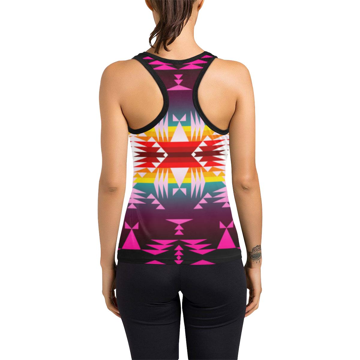Between the Appalachian Mountains Women's Racerback Tank Top (Model T60) Racerback Tank Top (T60) e-joyer 