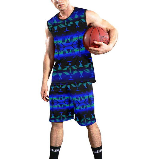 Between the Blue Ridge Mountains All Over Print Basketball Uniform Basketball Uniform e-joyer 