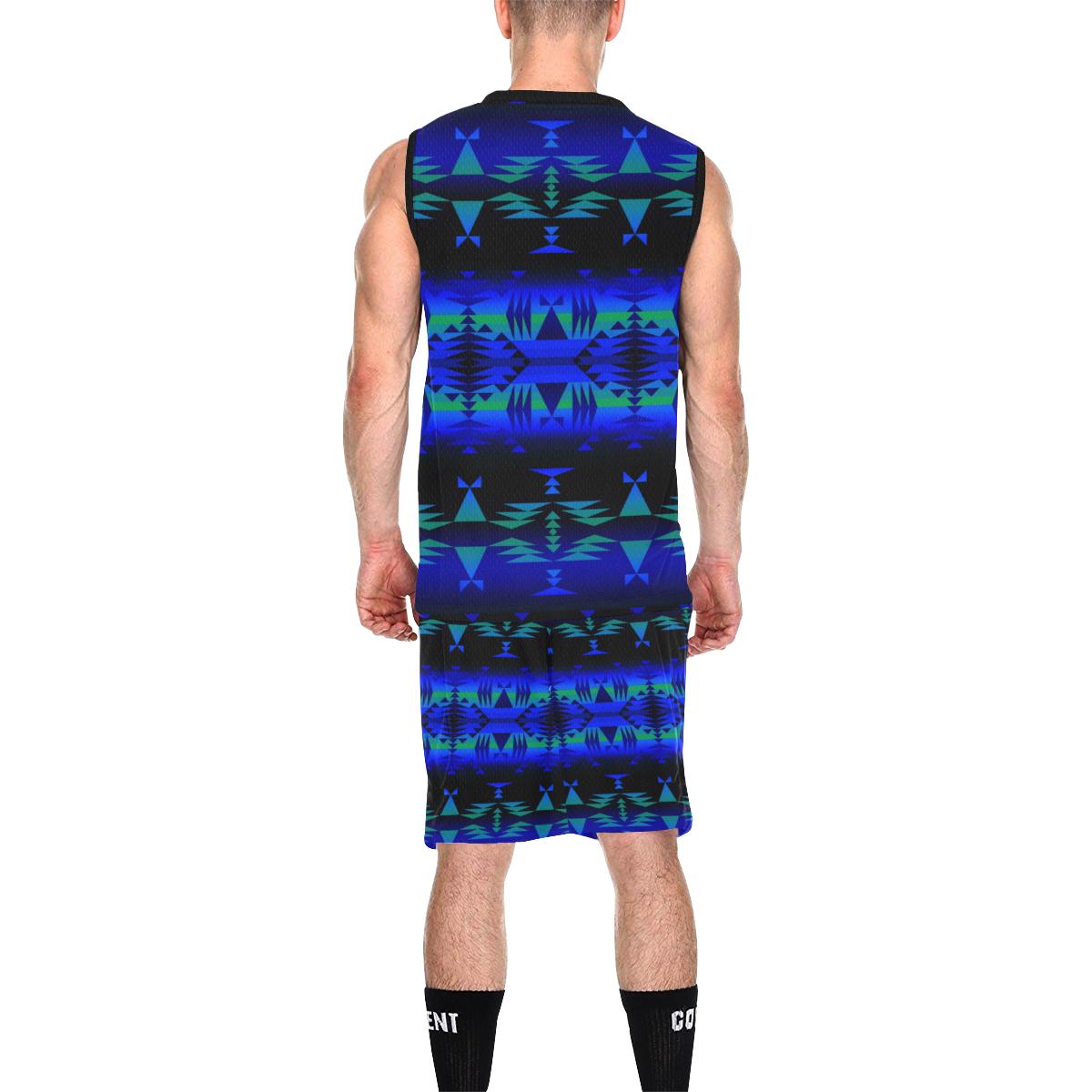 Between the Blue Ridge Mountains All Over Print Basketball Uniform Basketball Uniform e-joyer 