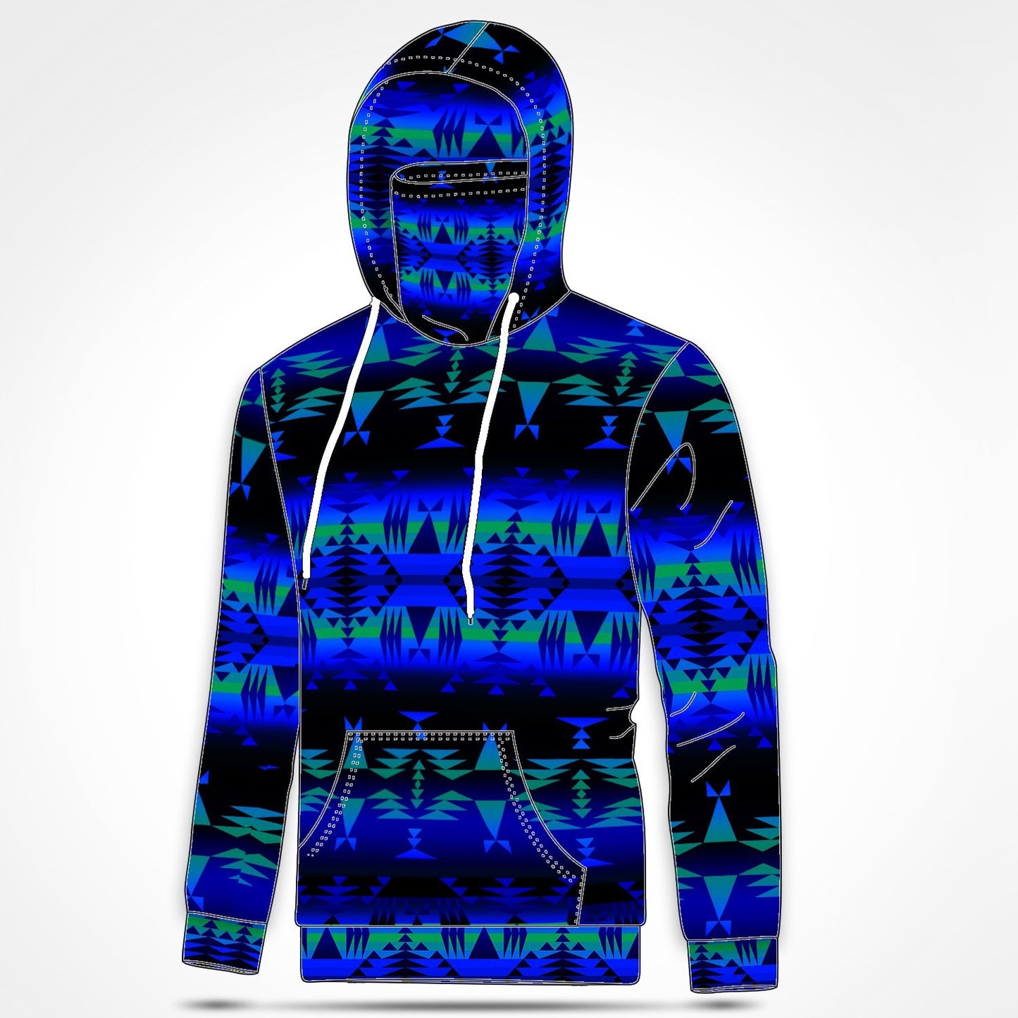 Between the Blue Ridge Mountains Hoodie with Face Cover 49 Dzine 