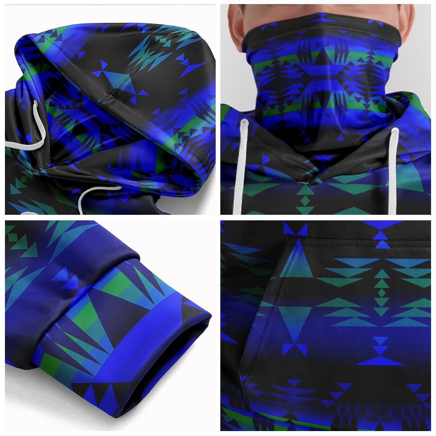Between the Blue Ridge Mountains Hoodie with Face Cover 49 Dzine 