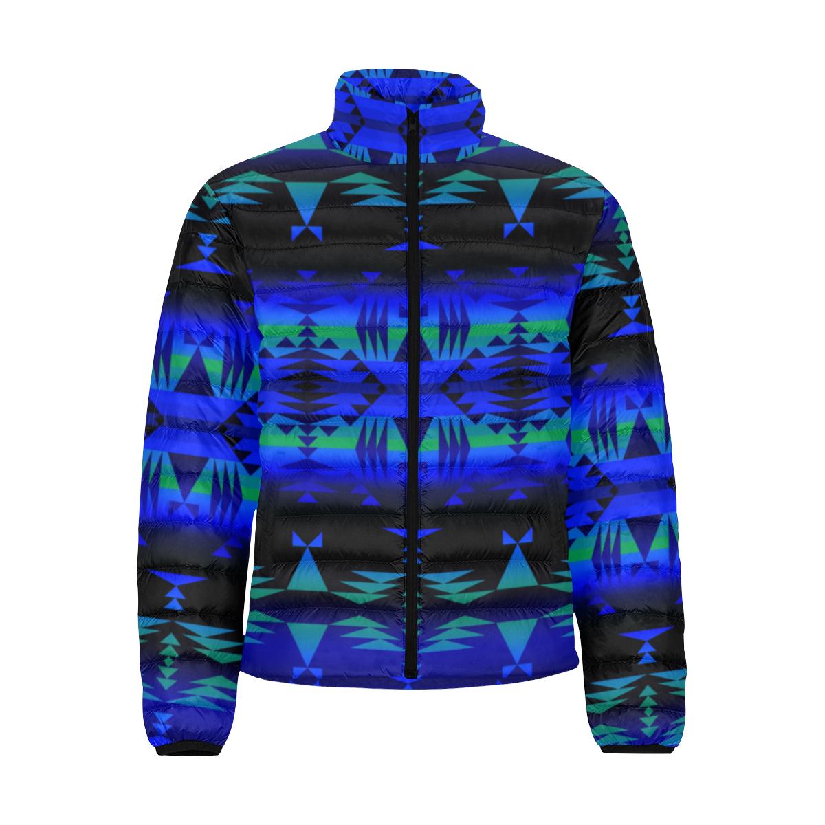 Between the Blue Ridge Mountains Men's Stand Collar Padded Jacket (Model H41) Men's Stand Collar Padded Jacket (H41) e-joyer 