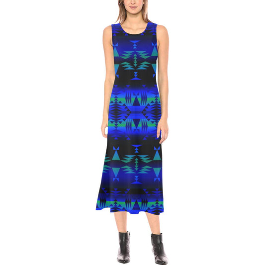 Between the Blue Ridge Mountains Phaedra Sleeveless Open Fork Long Dress (Model D08) Phaedra Sleeveless Open Fork Long Dress (D08) e-joyer 