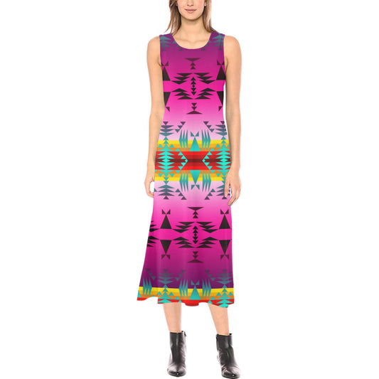 Between the Cascade Mountains Phaedra Sleeveless Open Fork Long Dress (Model D08) Phaedra Sleeveless Open Fork Long Dress (D08) e-joyer 