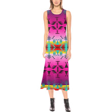 Load image into Gallery viewer, Between the Cascade Mountains Phaedra Sleeveless Open Fork Long Dress (Model D08) Phaedra Sleeveless Open Fork Long Dress (D08) e-joyer 
