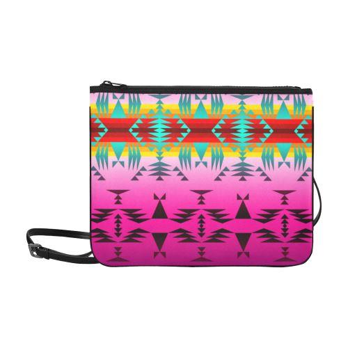 Between the Cascade Mountains Slim Clutch Bag (Model 1668) Slim Clutch Bags (1668) e-joyer 