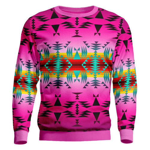 Between the Cascade Mountains Unisex Crewneck Long Sleeve Top 49 Dzine 