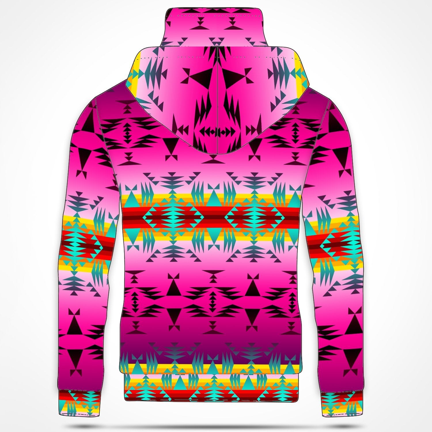 Between the Cascades Mountains Hoodie with Face Cover 49 Dzine 