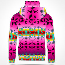 Load image into Gallery viewer, Between the Cascades Mountains Hoodie with Face Cover 49 Dzine 
