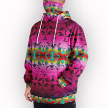 Load image into Gallery viewer, Between the Cascades Mountains Hoodie with Face Cover 49 Dzine 
