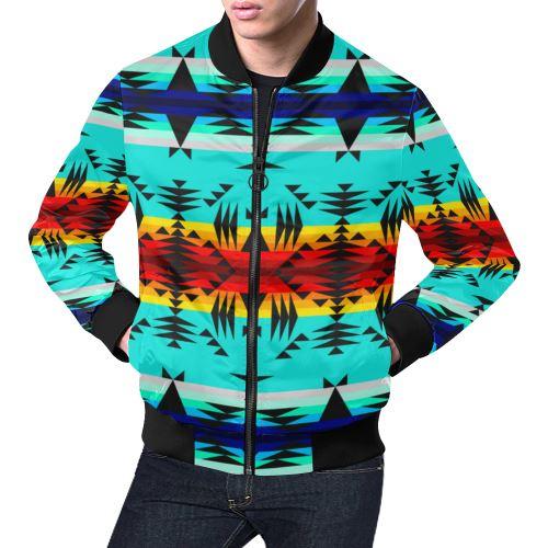 Between the Mountains All Over Print Bomber Jacket for Men/Large Size (Model H19) All Over Print Bomber Jacket for Men/Large (H19) e-joyer 