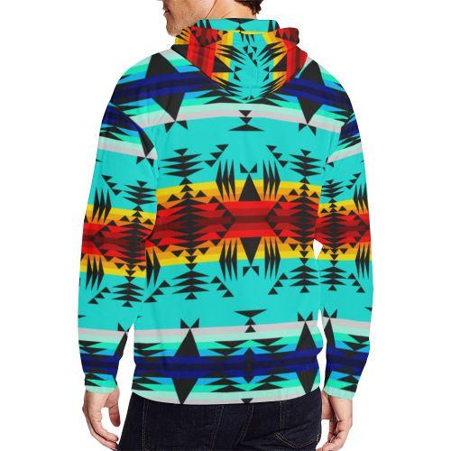 Between the Mountains All Over Print Full Zip Hoodie for Men (Model H14) All Over Print Full Zip Hoodie for Men (H14) e-joyer 