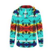 Load image into Gallery viewer, Between the Mountains All Over Print Full Zip Hoodie for Women (Model H14) All Over Print Full Zip Hoodie for Women (H14) e-joyer 
