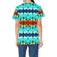 Load image into Gallery viewer, Between the Mountains All Over Print Scrub Top Scrub Top e-joyer 
