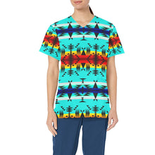 Load image into Gallery viewer, Between the Mountains All Over Print Scrub Top Scrub Top e-joyer 
