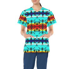 Load image into Gallery viewer, Between the Mountains All Over Print Scrub Top Scrub Top e-joyer 
