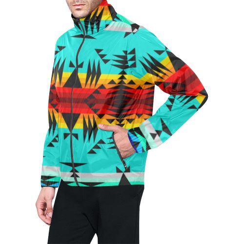 Between the Mountains All Over Print Windbreaker for Men (Model H23) All Over Print Windbreaker for Men (H23) e-joyer 