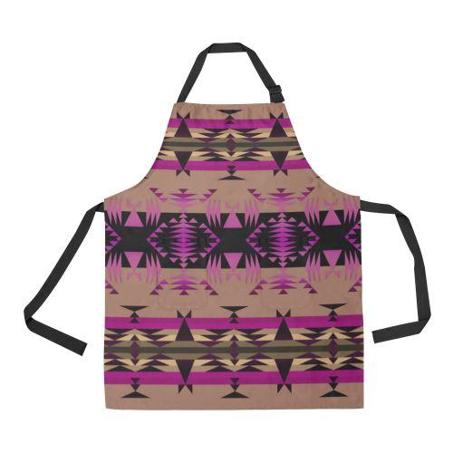 Between the Mountains Berry All Over Print Apron All Over Print Apron e-joyer 