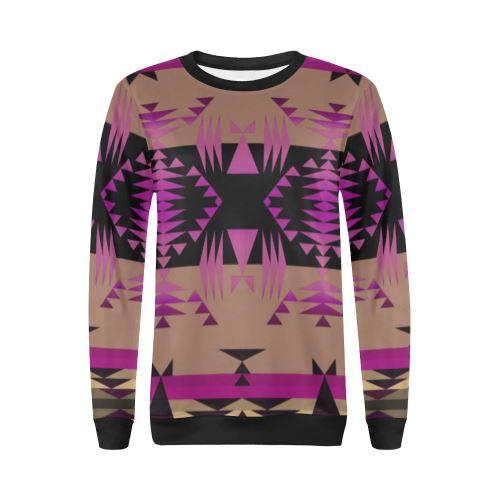Between the Mountains Berry All Over Print Crewneck Sweatshirt for Women (Model H18) Crewneck Sweatshirt for Women (H18) e-joyer 