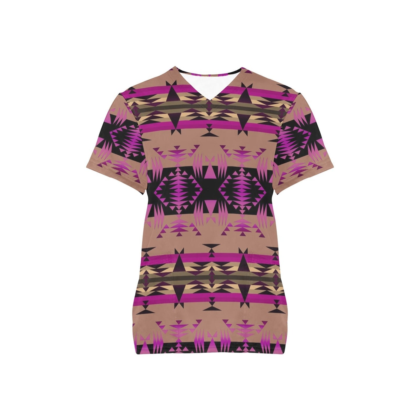 Between the Mountains Berry All Over Print Scrub Top Scrub Top e-joyer 