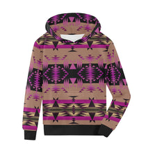 Load image into Gallery viewer, Between the Mountains Berry Kids&#39; All Over Print Hoodie (Model H38) Kids&#39; AOP Hoodie (H38) e-joyer 
