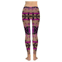 Load image into Gallery viewer, Between the Mountains Berry Low Rise Leggings (Invisible Stitch) (Model L05) Low Rise Leggings (Invisible Stitch) (L05) e-joyer 
