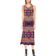 Load image into Gallery viewer, Between the Mountains Berry Phaedra Sleeveless Open Fork Long Dress (Model D08) Phaedra Sleeveless Open Fork Long Dress (D08) e-joyer 
