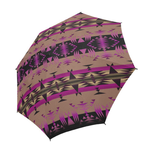 Between the Mountains Berry Semi-Automatic Foldable Umbrella Semi-Automatic Foldable Umbrella e-joyer 