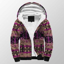 Load image into Gallery viewer, Between the Mountains Berry Sherpa Hoodie 49 Dzine 
