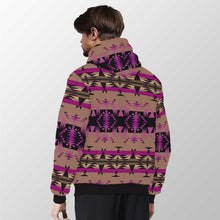 Load image into Gallery viewer, Between the Mountains Berry Sherpa Hoodie 49 Dzine 
