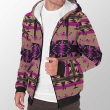 Load image into Gallery viewer, Between the Mountains Berry Sherpa Hoodie 49 Dzine 
