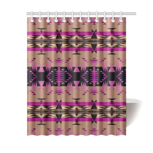 Between the Mountains Berry Shower Curtain 60