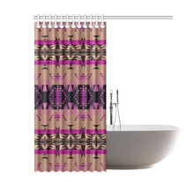 Load image into Gallery viewer, Between the Mountains Berry Shower Curtain 60&quot;x72&quot; Shower Curtain 60&quot;x72&quot; e-joyer 
