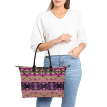 Load image into Gallery viewer, Between the Mountains Berry Single-Shoulder Lady Handbag (Model 1714) bag e-joyer 
