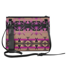 Load image into Gallery viewer, Between the Mountains Berry Slim Clutch Bag (Model 1668) Slim Clutch Bags (1668) e-joyer 
