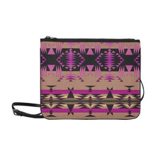 Load image into Gallery viewer, Between the Mountains Berry Slim Clutch Bag (Model 1668) Slim Clutch Bags (1668) e-joyer 
