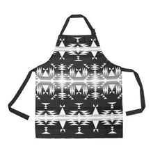 Load image into Gallery viewer, Between the Mountains Black and White All Over Print Apron All Over Print Apron e-joyer 
