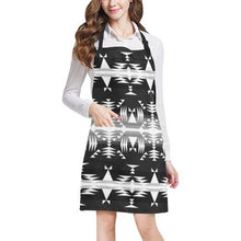 Load image into Gallery viewer, Between the Mountains Black and White All Over Print Apron All Over Print Apron e-joyer 
