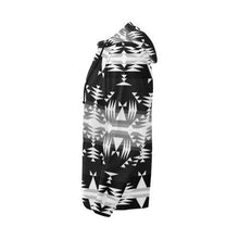 Load image into Gallery viewer, Between the Mountains Black and White All Over Print Full Zip Hoodie for Men (Model H14) All Over Print Full Zip Hoodie for Men (H14) e-joyer 
