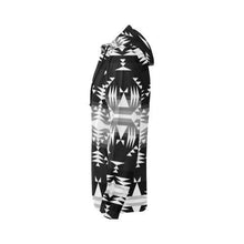 Load image into Gallery viewer, Between the Mountains Black and White All Over Print Full Zip Hoodie for Women (Model H14) All Over Print Full Zip Hoodie for Women (H14) e-joyer 
