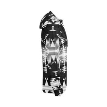 Load image into Gallery viewer, Between the Mountains Black and White All Over Print Full Zip Hoodie for Women (Model H14) All Over Print Full Zip Hoodie for Women (H14) e-joyer 
