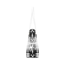 Load image into Gallery viewer, Between the Mountains Black and White Clover Canvas Tote Bag (Model 1661) Clover Canvas Tote Bag (1661) e-joyer 
