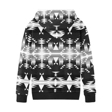 Load image into Gallery viewer, Between the Mountains Black and White Kids&#39; All Over Print Hoodie (Model H38) Kids&#39; AOP Hoodie (H38) e-joyer 
